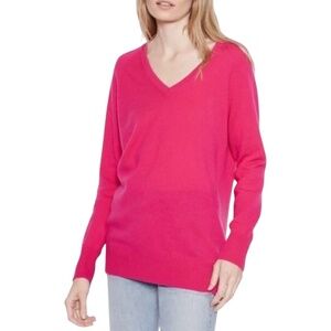 EQUIPMENT FEMME ‘Asher’ 100% Cashmere Long Sleeve Vee Neck Sweater Sz Small